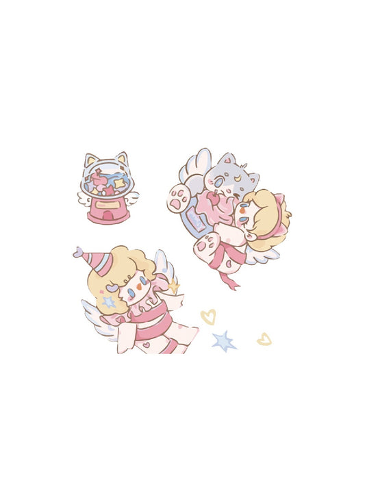 Kawaii Anime Girl hand-drawn temporary tattoo — soft kawaii aesthetic, suited for forearm placement. Waterproof, plant-based, 3–7 day wear. By LastingDays indie artist collective.