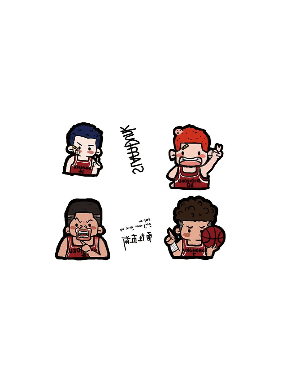 Chibi Characters Set hand-drawn temporary tattoo — soft kawaii aesthetic, suited for forearm placement. Waterproof, plant-based, 3–7 day wear. By LastingDays indie artist collective.