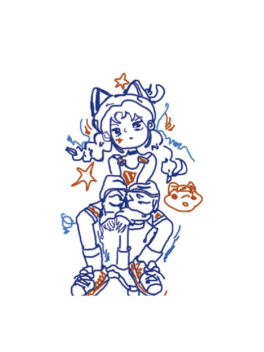 Adventure Hero Character hand-drawn temporary tattoo — anime illustration style, suited for forearm placement. Waterproof, plant-based, 3–7 day wear. By LastingDays indie artist collective.