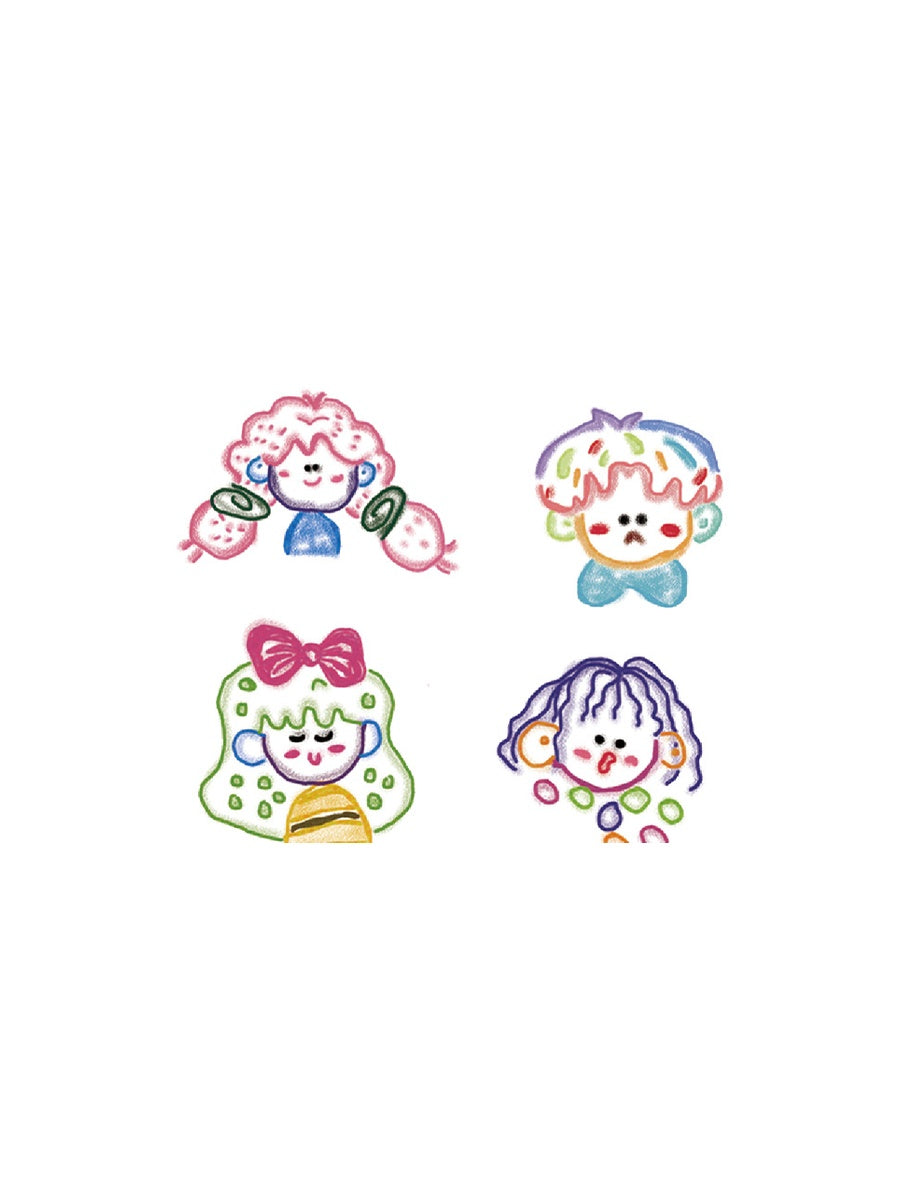 Kawaii Gamer World hand-drawn temporary tattoo — soft kawaii aesthetic, suited for forearm placement. Waterproof, plant-based, 3–7 day wear. By LastingDays indie artist collective.